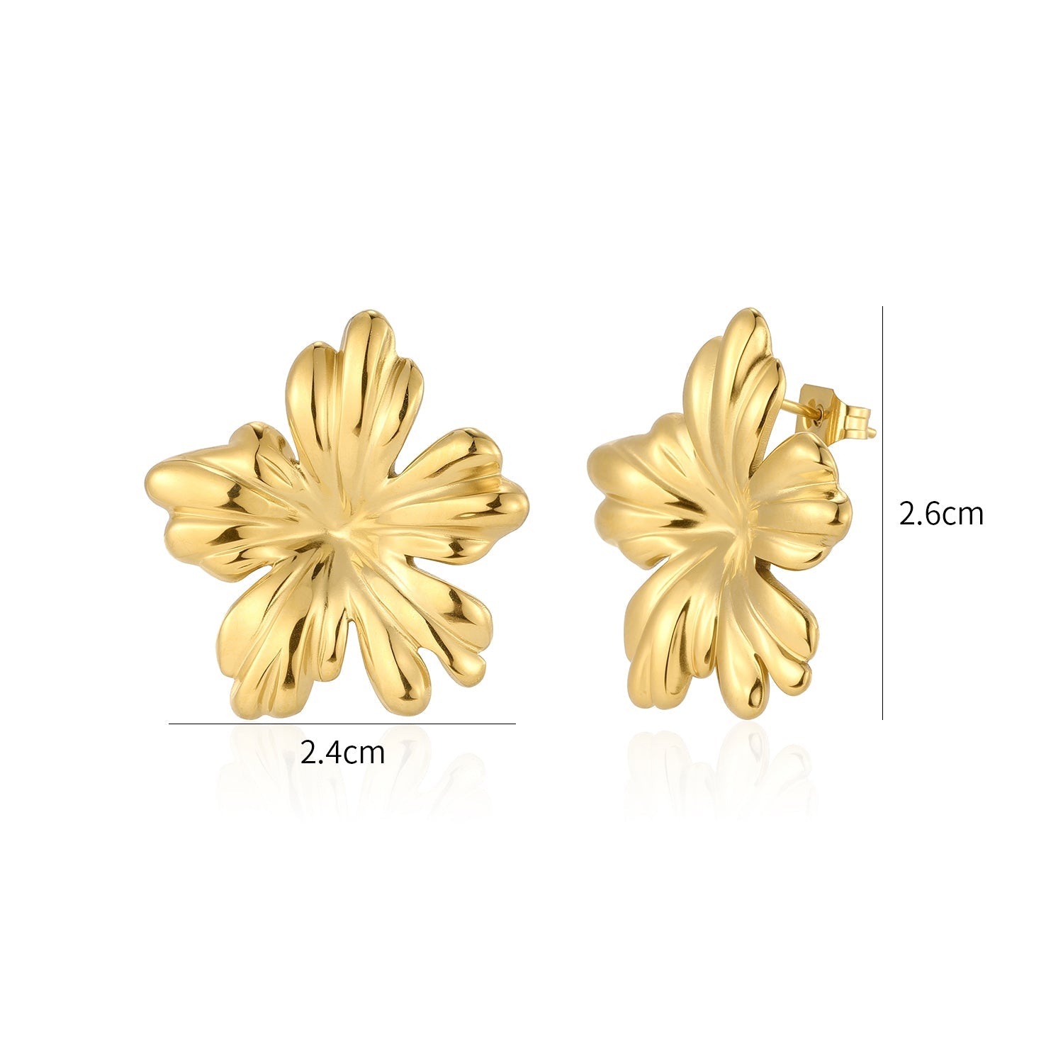 Oorstekers blossom goud - Desieradenconcurrent.nl