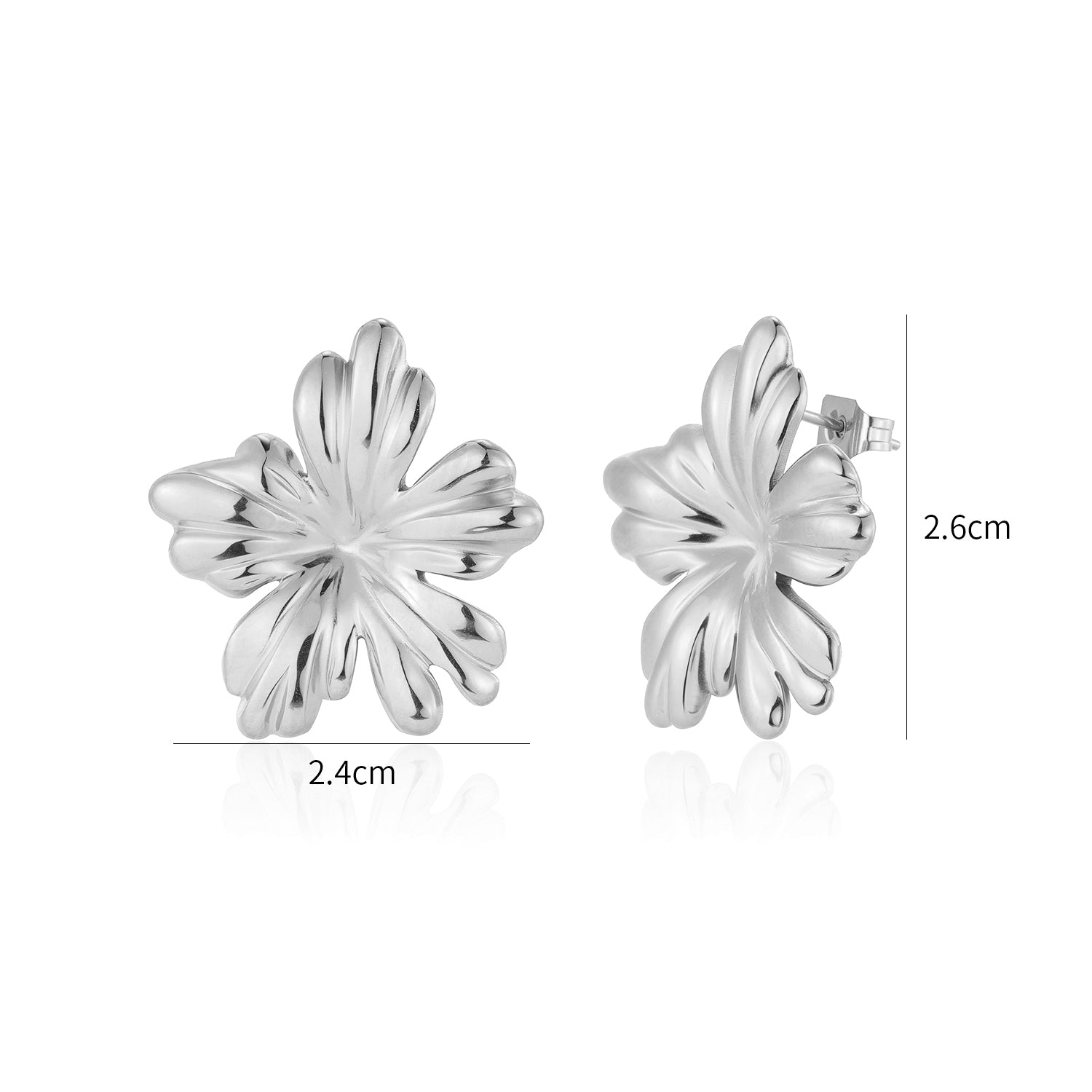 Oorstekers blossom zilver - Desieradenconcurrent.nl