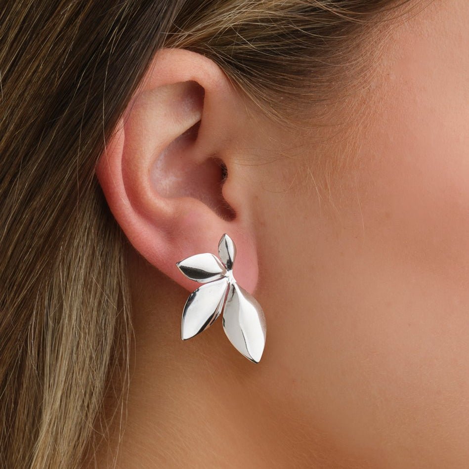 Oorstekers botanisch zilver - Desieradenconcurrent.nl