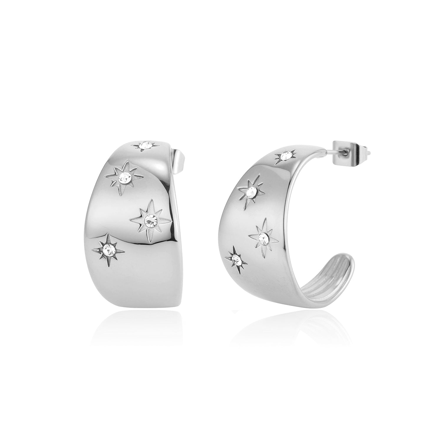 Oorstekers cosmos zilver - Desieradenconcurrent.nl