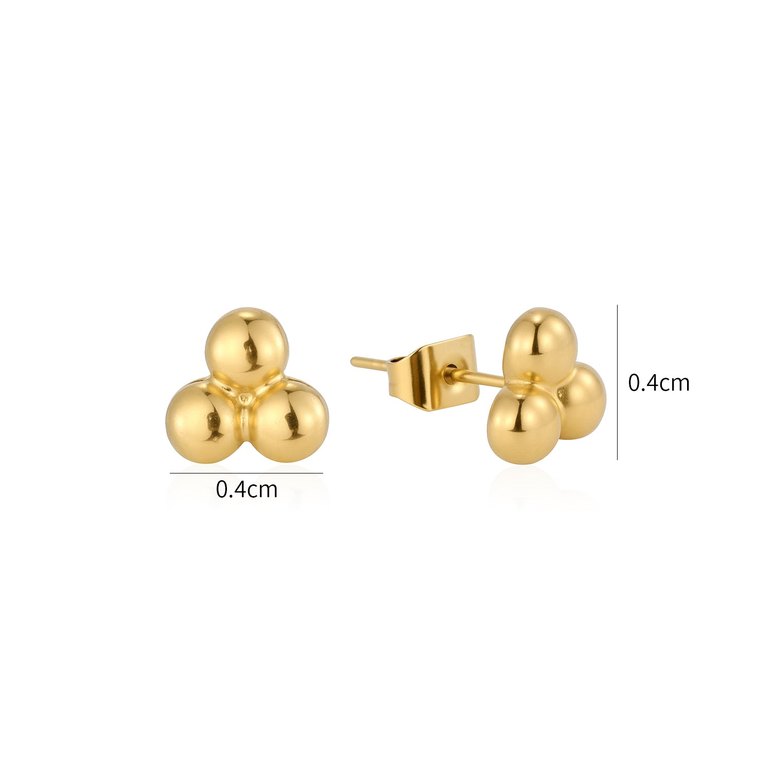 Oorstekers dots goud - Desieradenconcurrent.nl