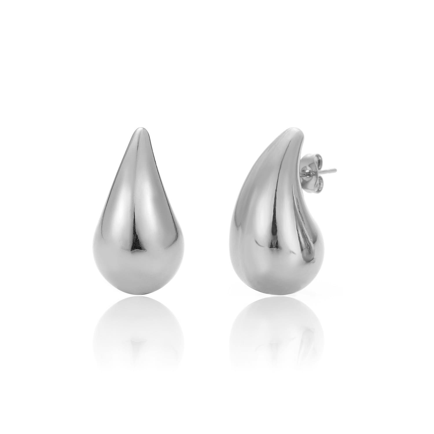 Oorstekers druppel 31mm zilver - Desieradenconcurrent.nl