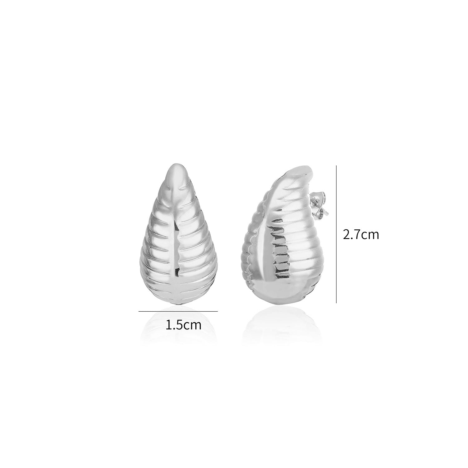 Oorstekers druppel Lux 27mm zilver - Desieradenconcurrent.nl
