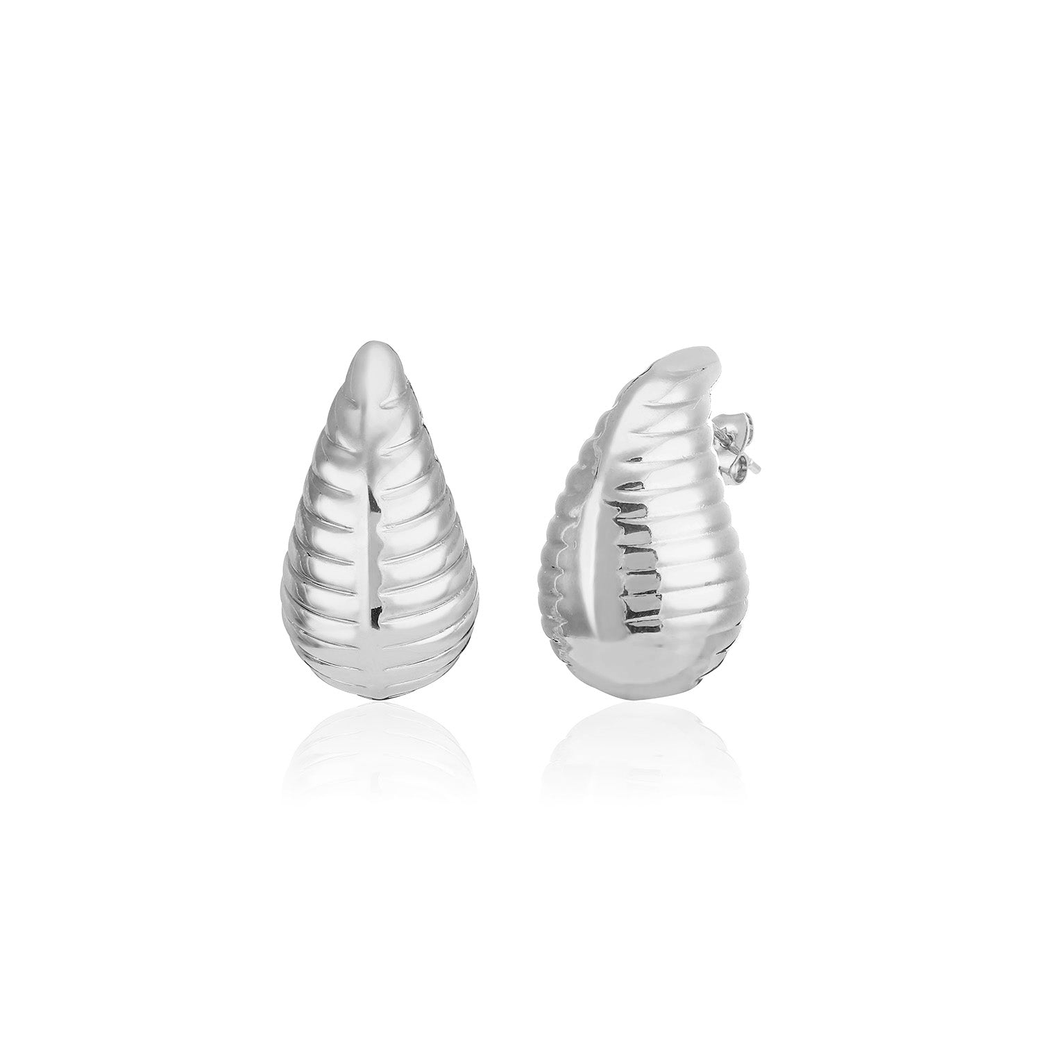 Oorstekers druppel Lux 32mm zilver - Desieradenconcurrent.nl