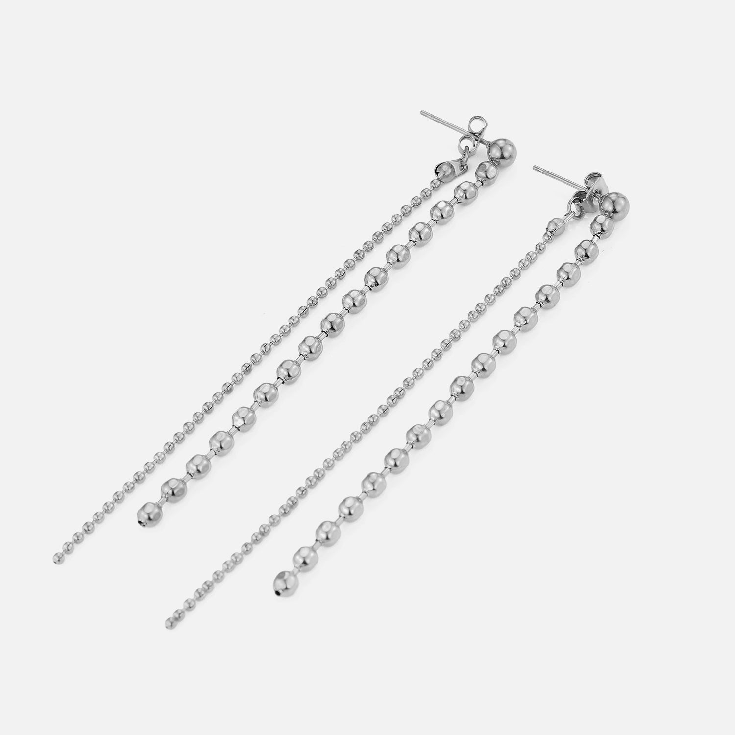Oorstekers dubbele ketting zilver - Desieradenconcurrent.nl