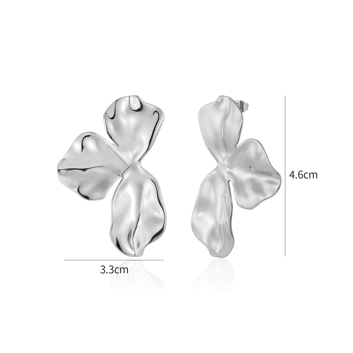 Oorstekers fancy leaf zilver - Desieradenconcurrent.nl