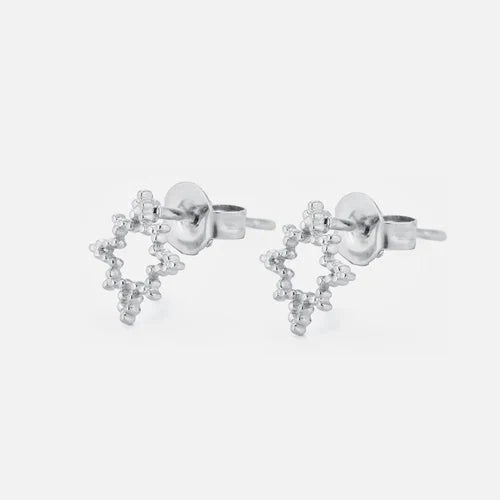 Oorstekers open star zilver - Desieradenconcurrent.nl