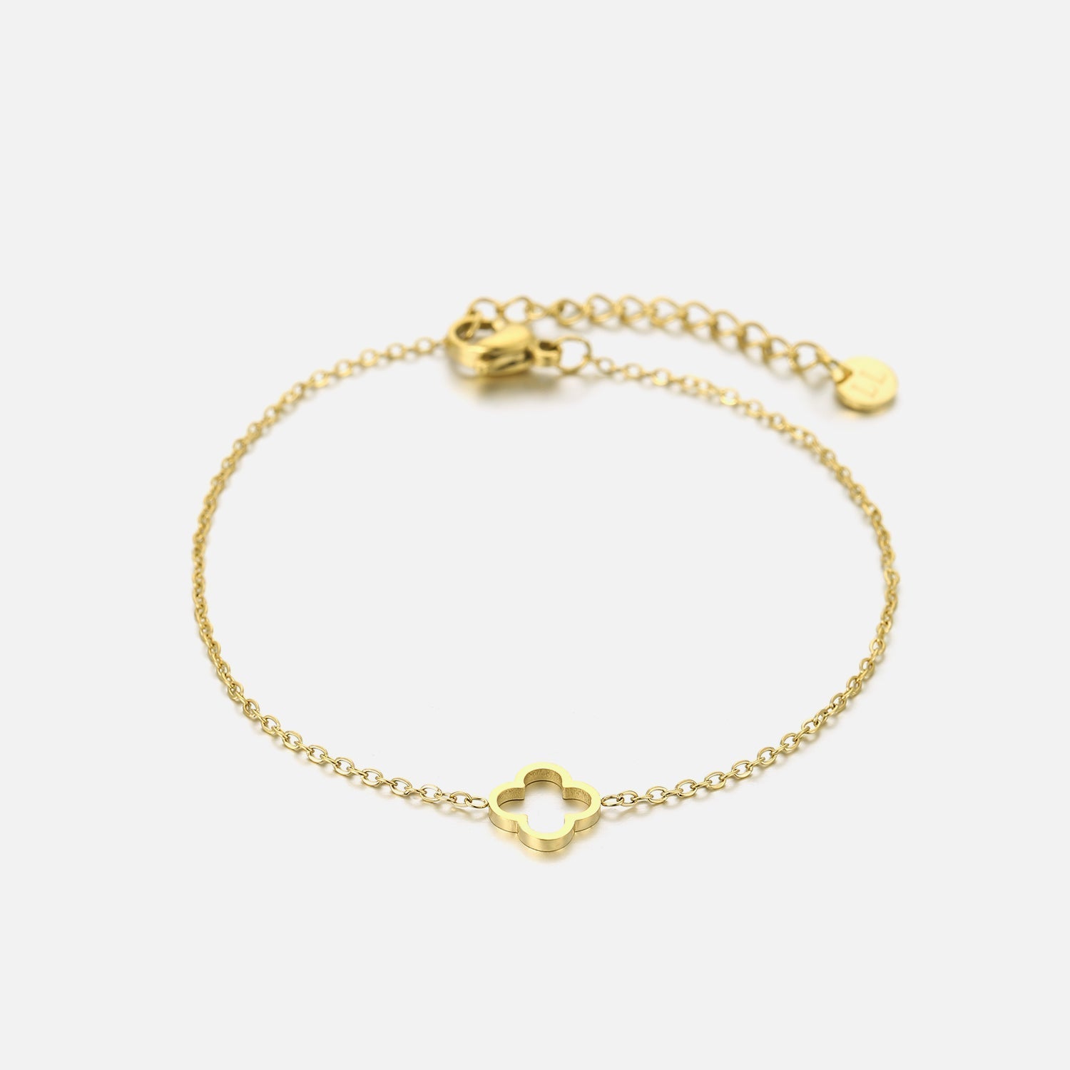 Open klavertje armband goud - Desieradenconcurrent.nl