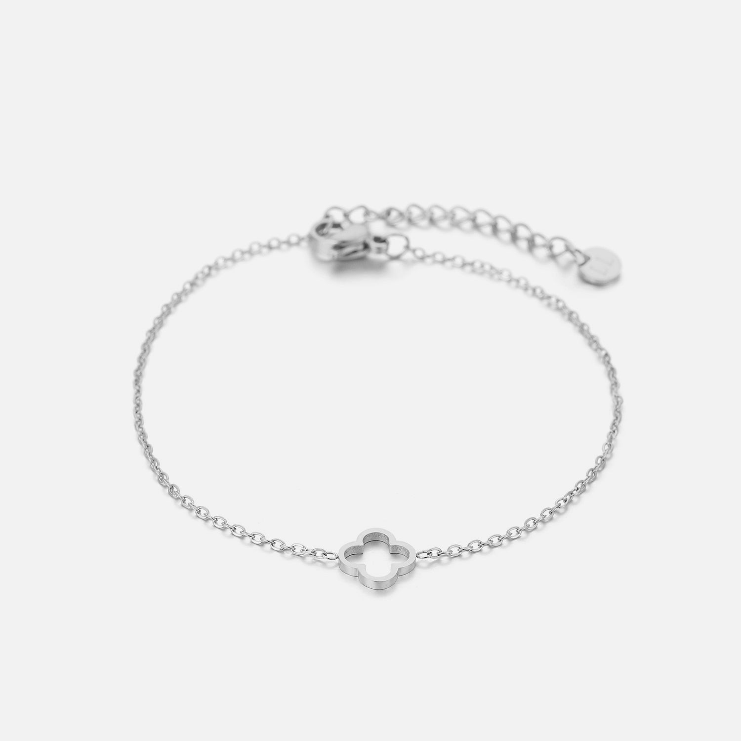 Open klavertje armband zilver - Desieradenconcurrent.nl
