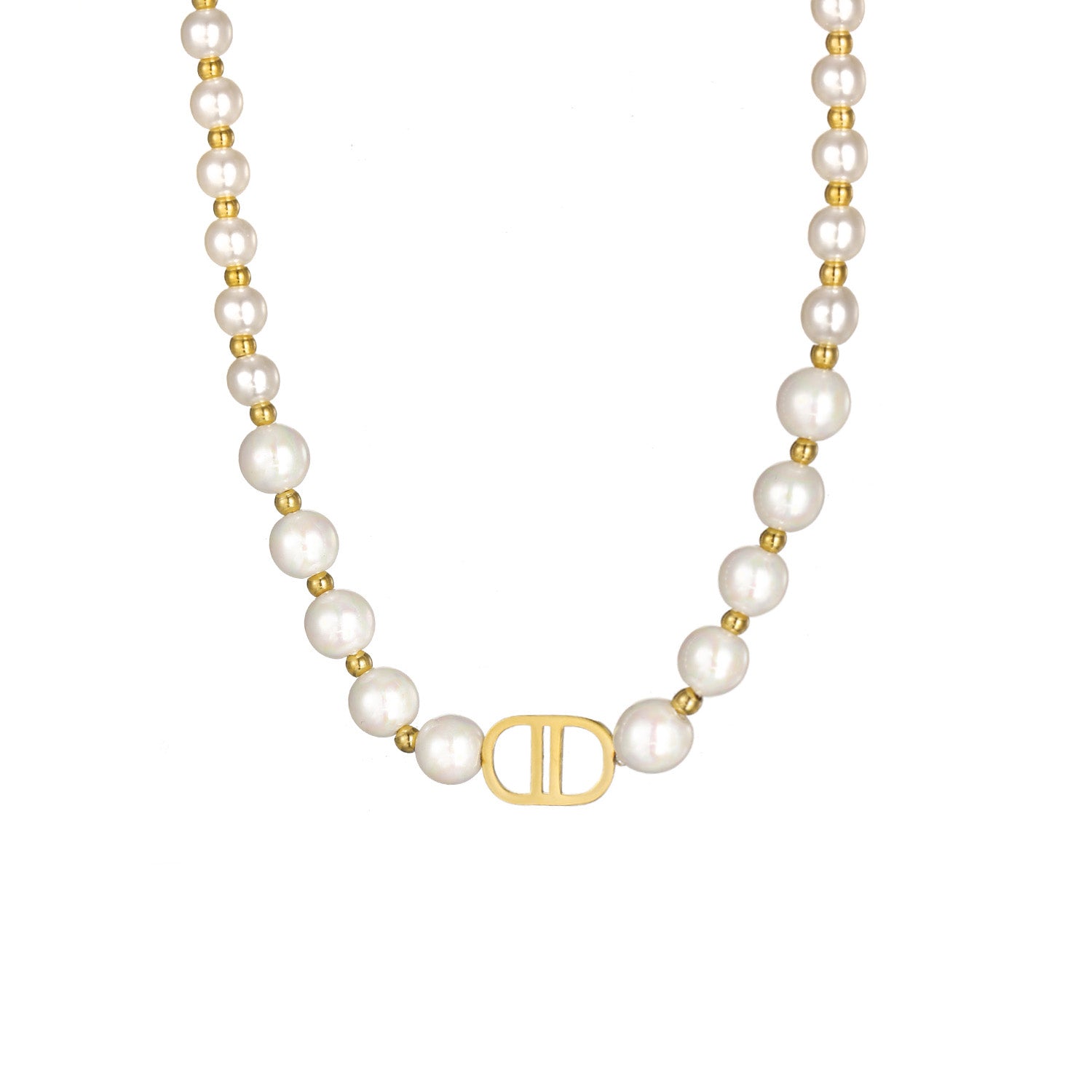 Parelketting goodlife goud - Desieradenconcurrent.nl