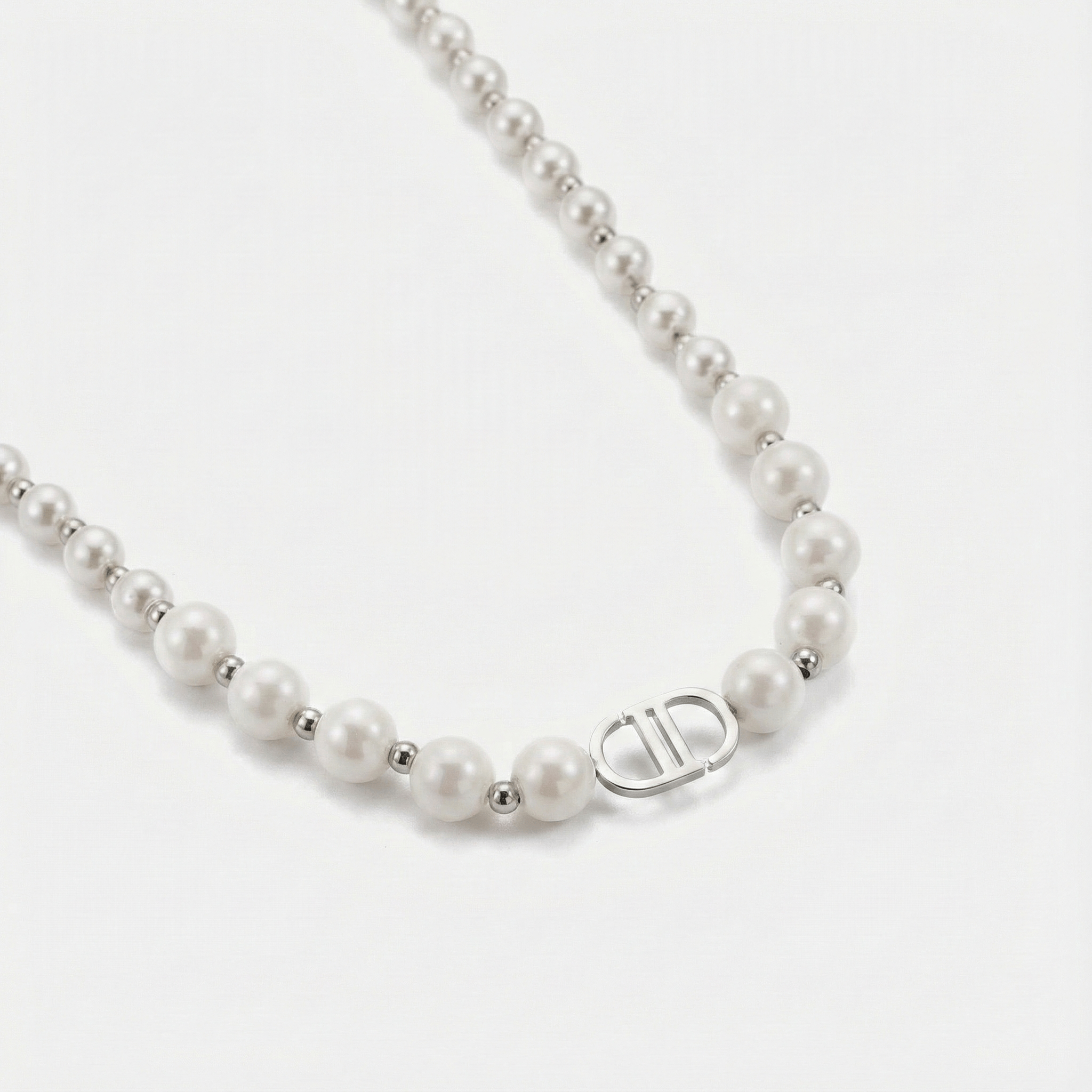Parelketting goodlife zilver - Desieradenconcurrent.nl