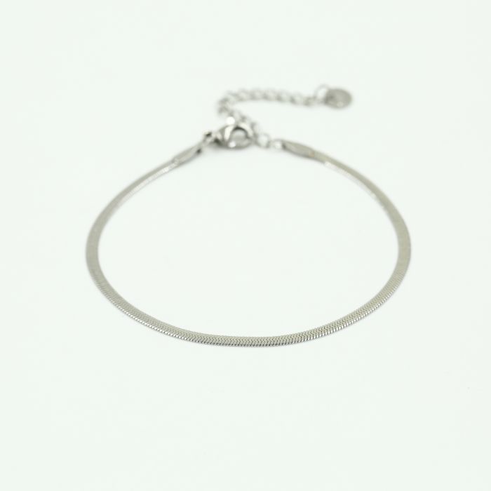 Platte armband 2mm zilver - Desieradenconcurrent.nl