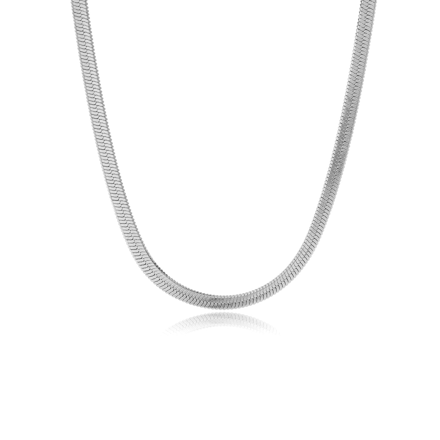 Platte ketting 2.5mm zilver - Desieradenconcurrent.nl