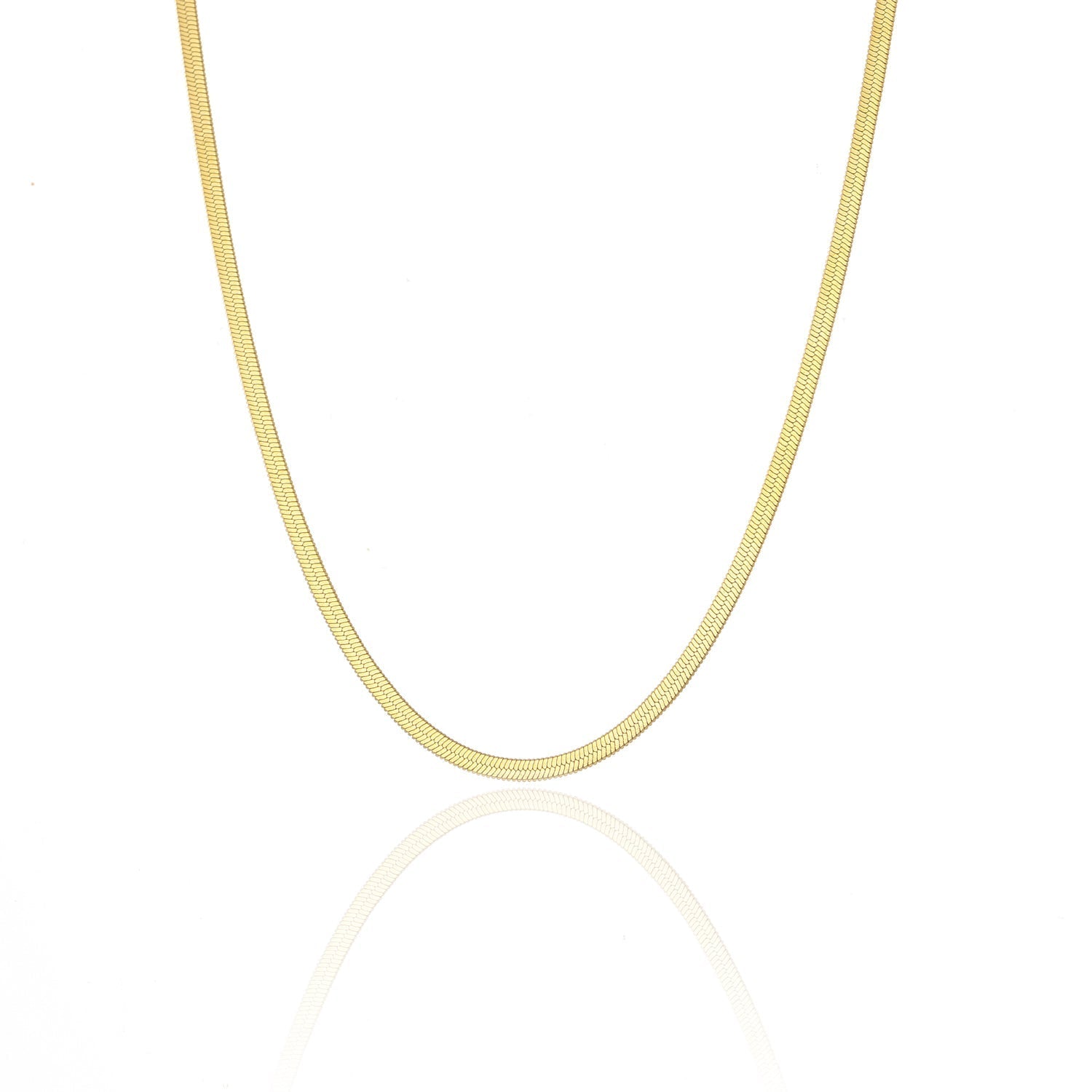 Platte ketting 2mm goud - Desieradenconcurrent.nl