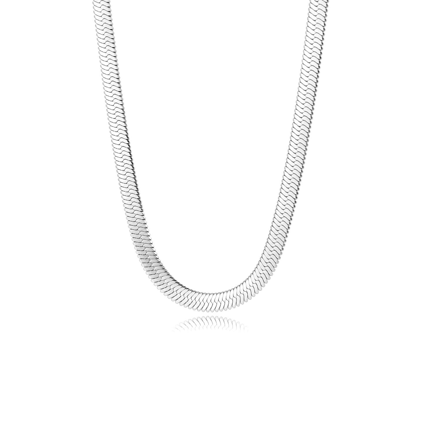 Platte ketting 6mm zilver - Desieradenconcurrent.nl