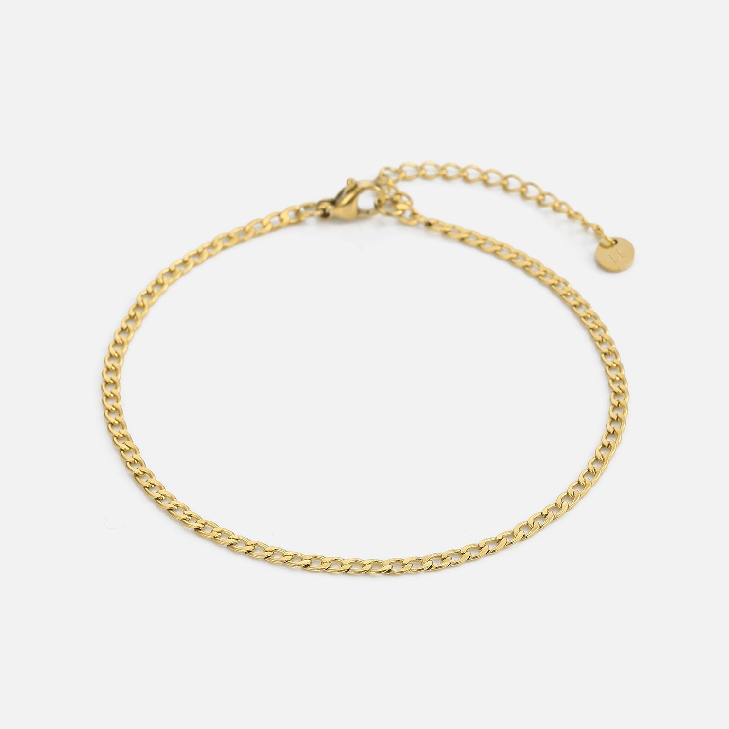 Platte schakel armband 2mm Goud - Desieradenconcurrent.nl