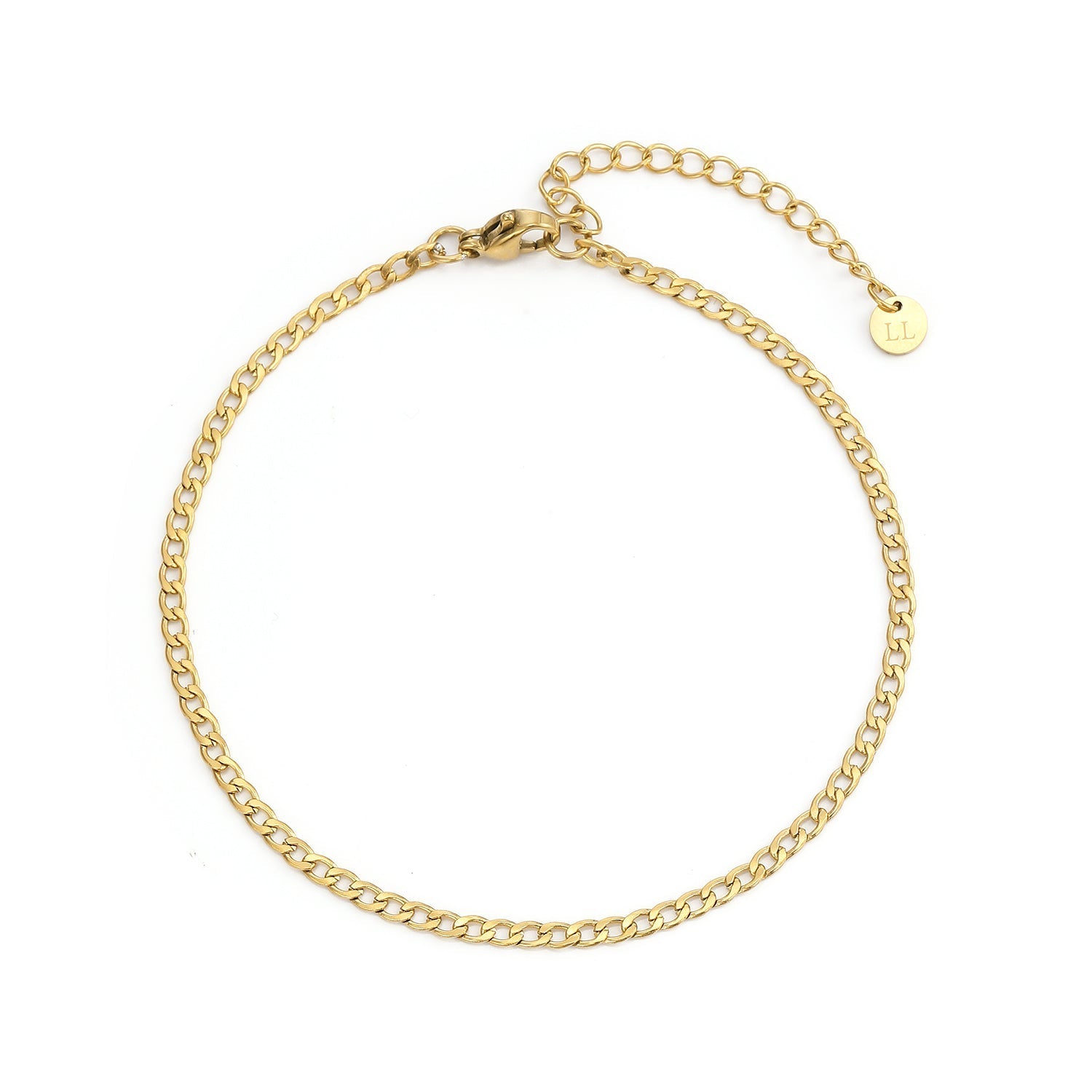 Platte schakel armband 2mm Goud - Desieradenconcurrent.nl