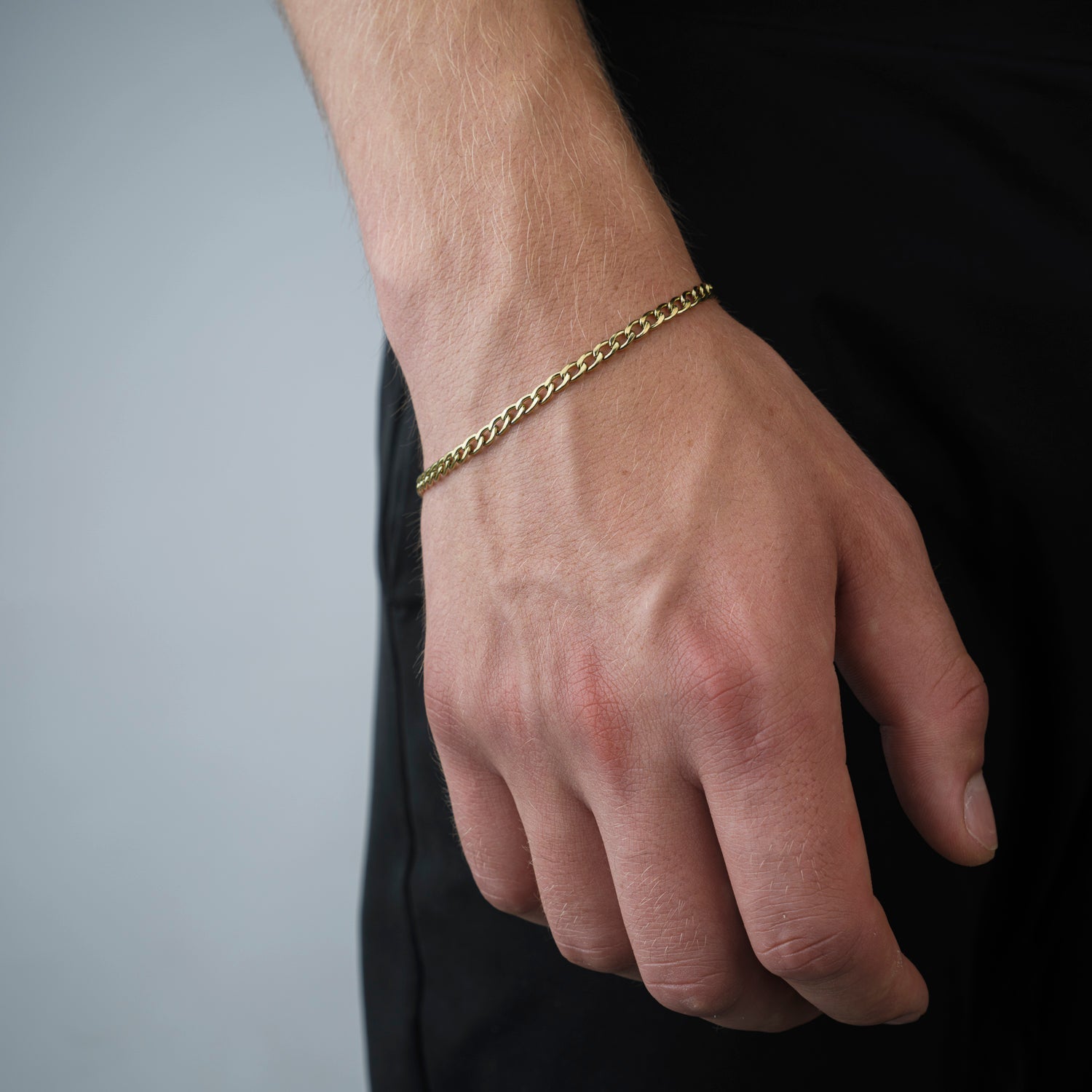 Platte schakel armband 4mm Goud - Desieradenconcurrent.nl