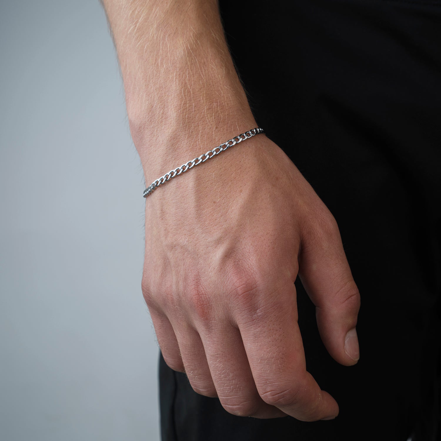 Platte schakel armband 4mm Zilver - Desieradenconcurrent.nl