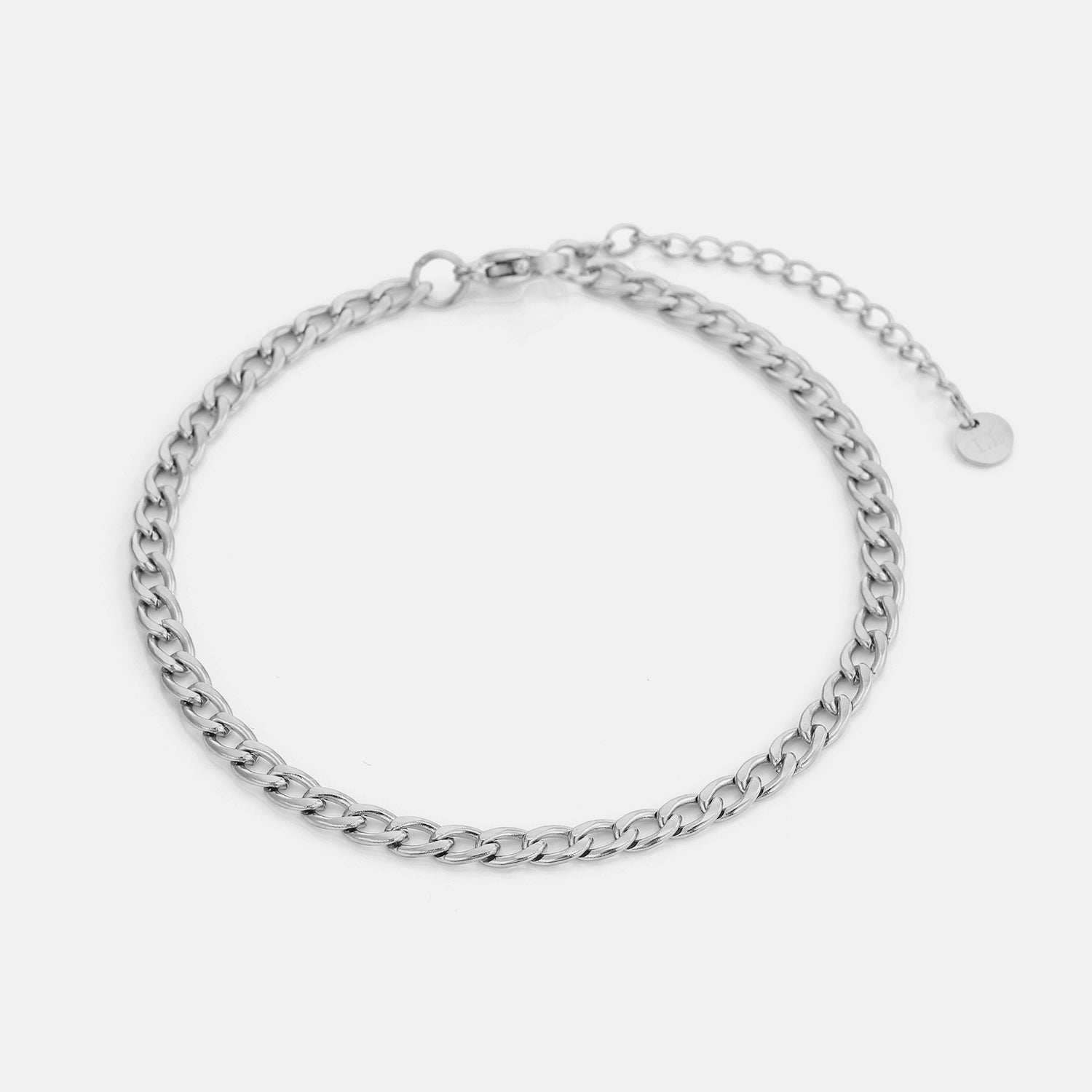 Platte schakel armband 4mm Zilver - Desieradenconcurrent.nl