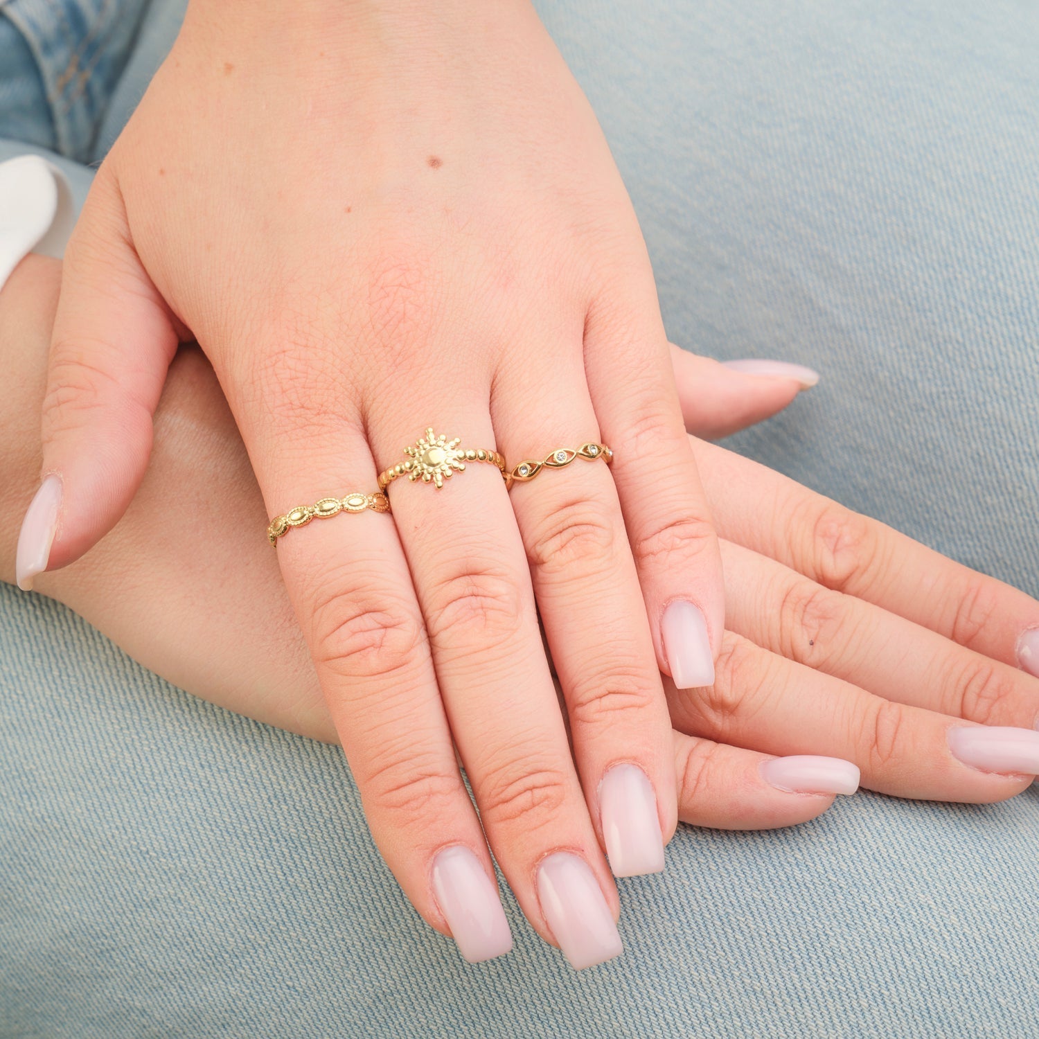 Ring boho dots goud - Desieradenconcurrent.nl