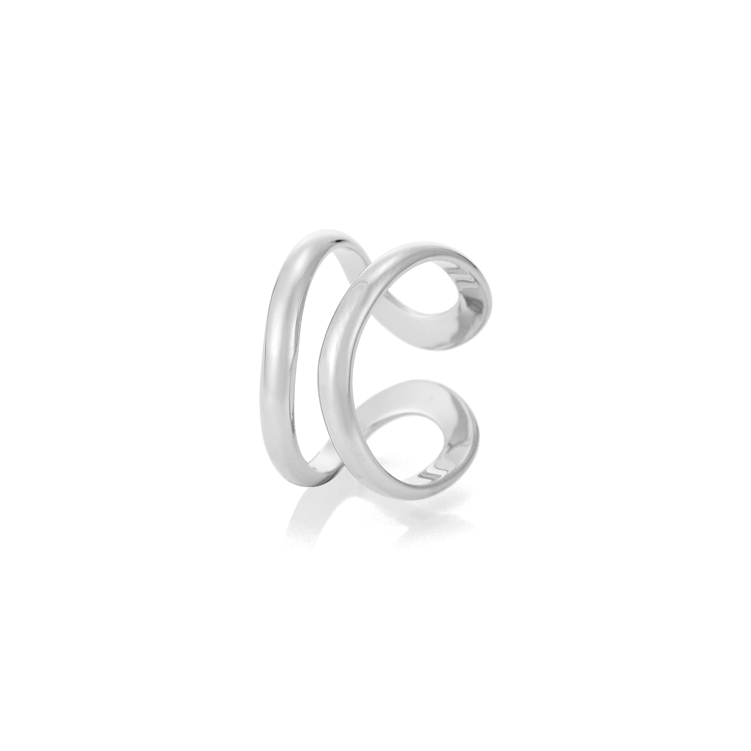 Ring dubbel gevormd zilver - Desieradenconcurrent.nl