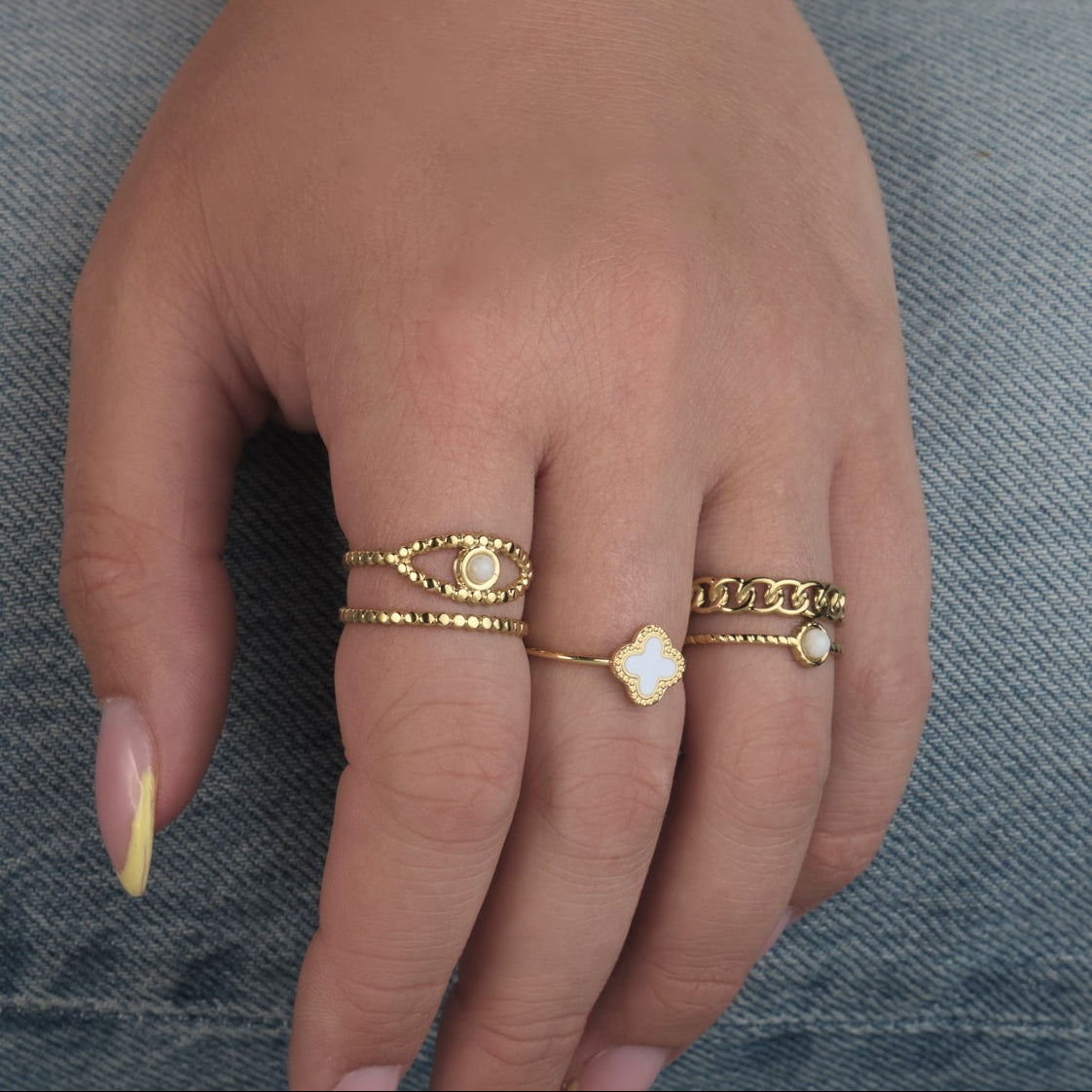 Ring eye white goud - Desieradenconcurrent.nl