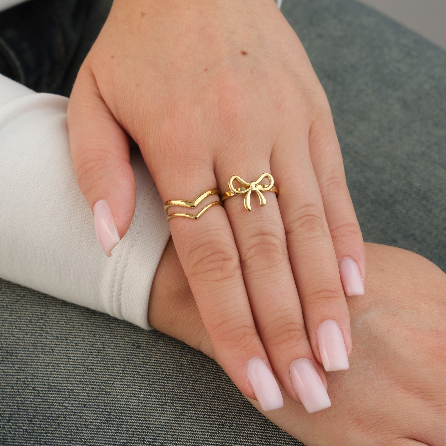 Ring fancy strik goud - Desieradenconcurrent.nl