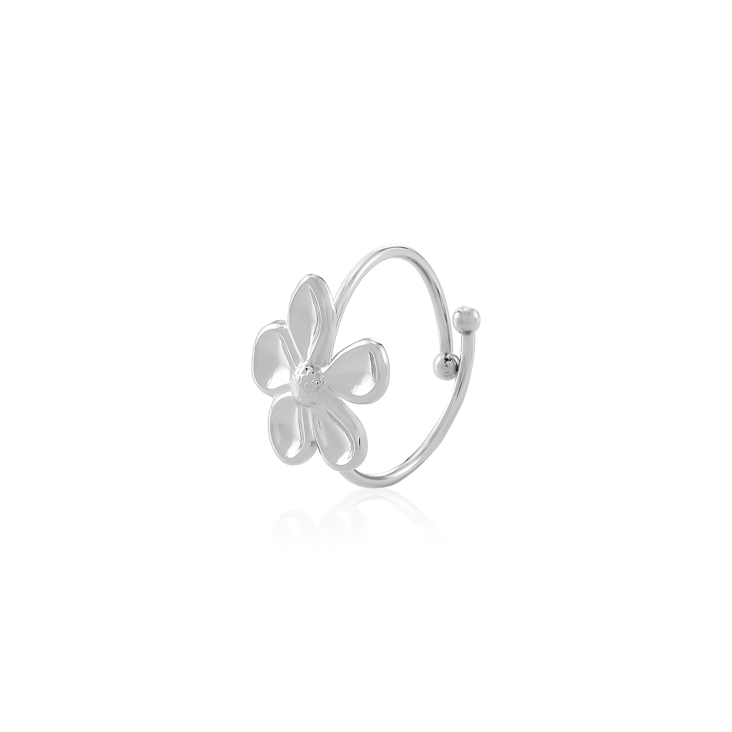Ring flower zilver - Desieradenconcurrent.nl