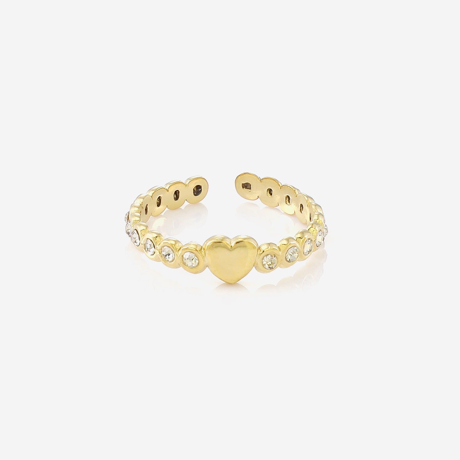 Ring glamour hartje goud - Desieradenconcurrent.nl