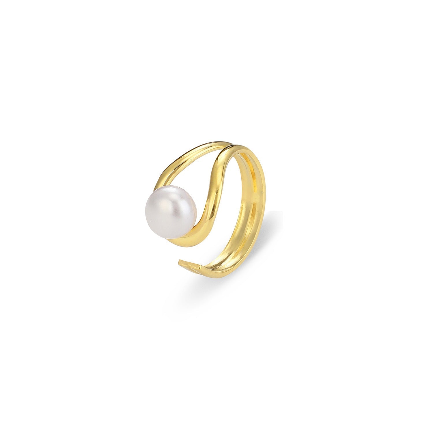Ring grote parel goud - Desieradenconcurrent.nl