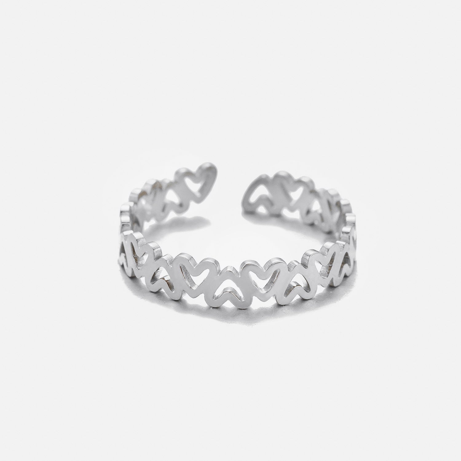Ring hartjes zilver - Desieradenconcurrent.nl