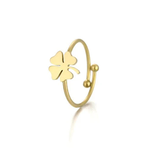 Ring klavervier goud - Desieradenconcurrent.nl
