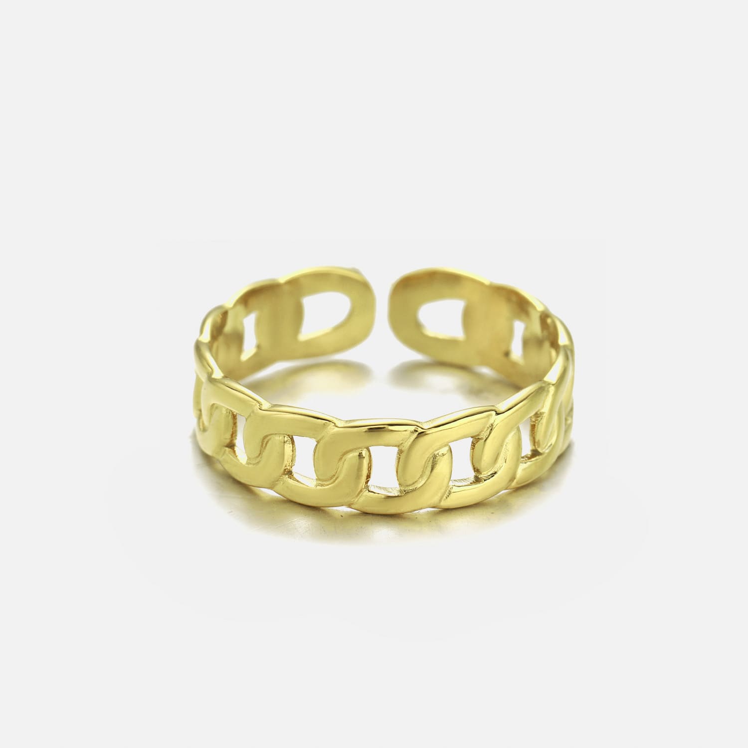 Ring kleine schakels goud - Desieradenconcurrent.nl