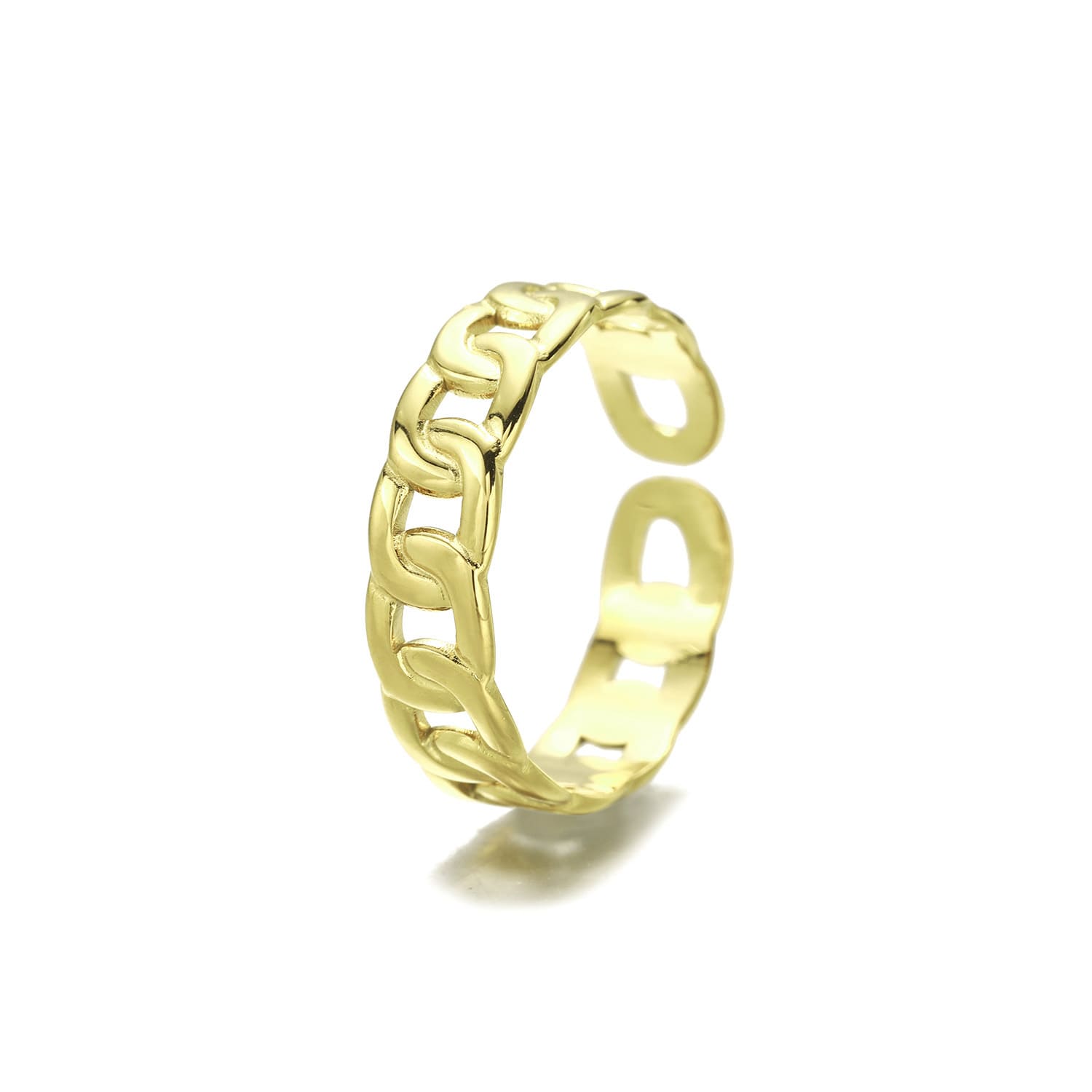 Ring kleine schakels goud - Desieradenconcurrent.nl