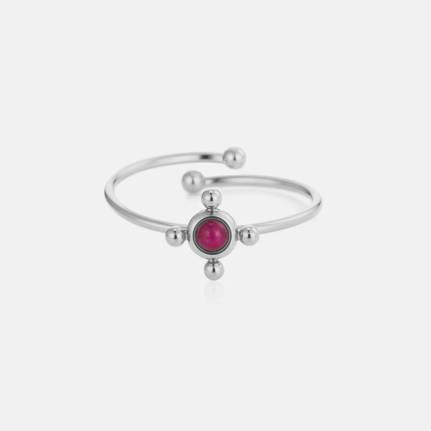Ring minimalistische steen zilver - Desieradenconcurrent.nl