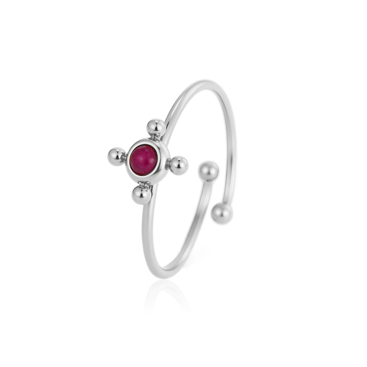 Ring minimalistische steen zilver - Desieradenconcurrent.nl