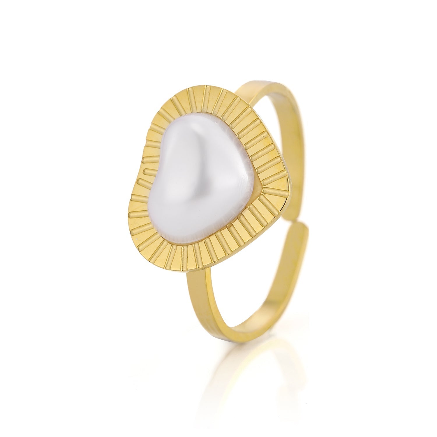 Ring parel hart goud - Desieradenconcurrent.nl