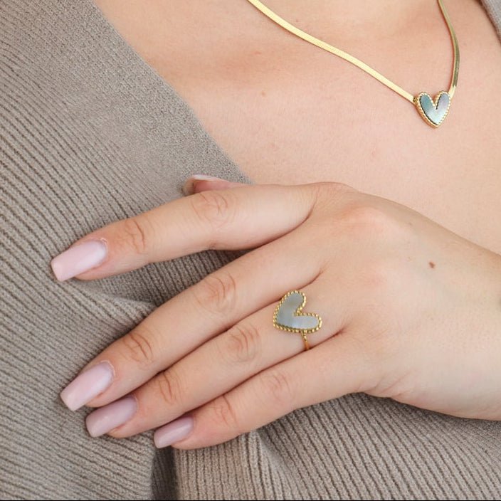 Ring parelmoer goud - Desieradenconcurrent.nl