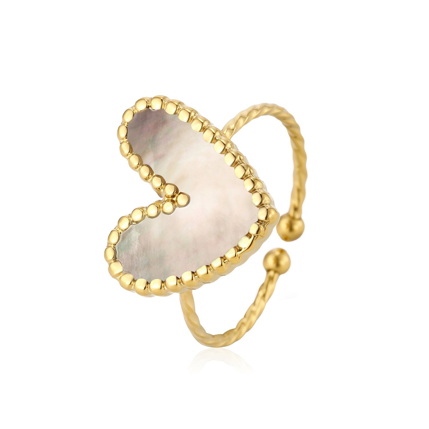 Ring parelmoer goud - Desieradenconcurrent.nl