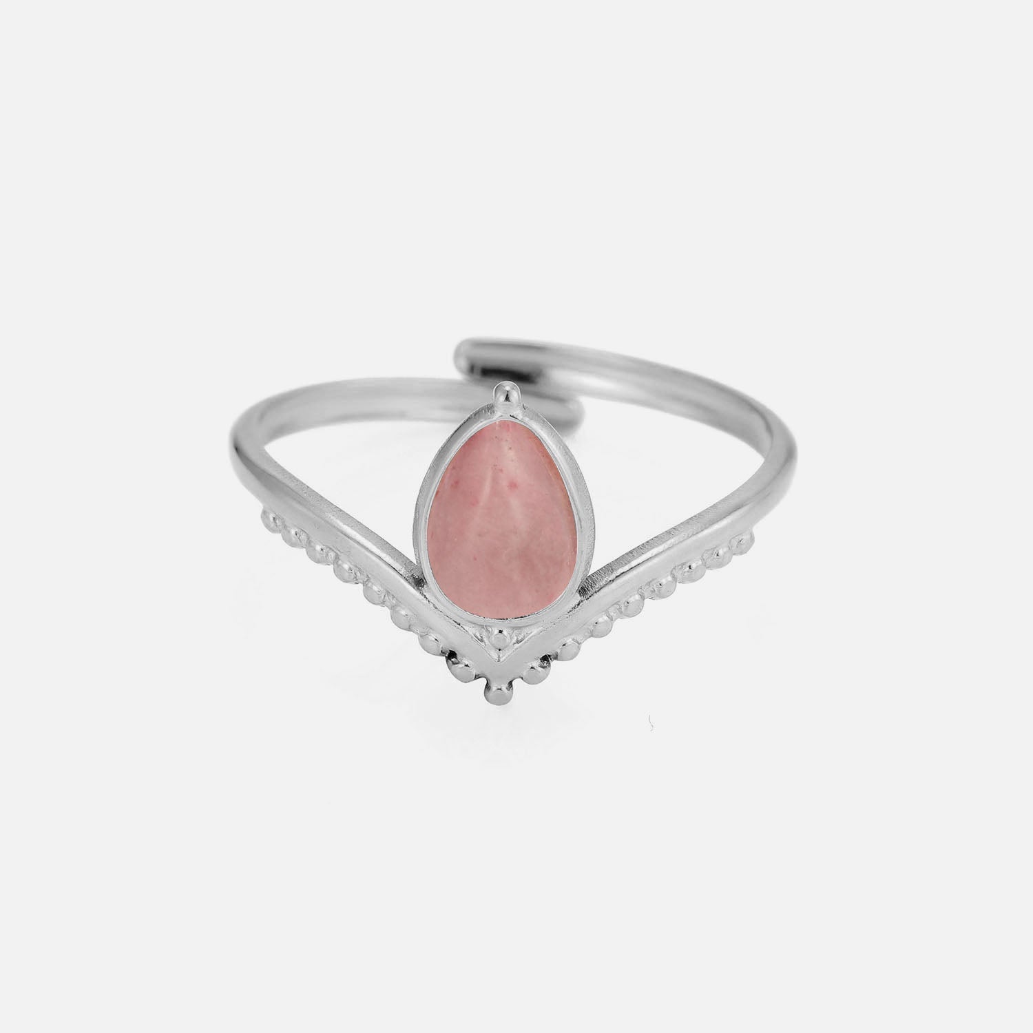 Ring rozenkwarts zilver - Desieradenconcurrent.nl