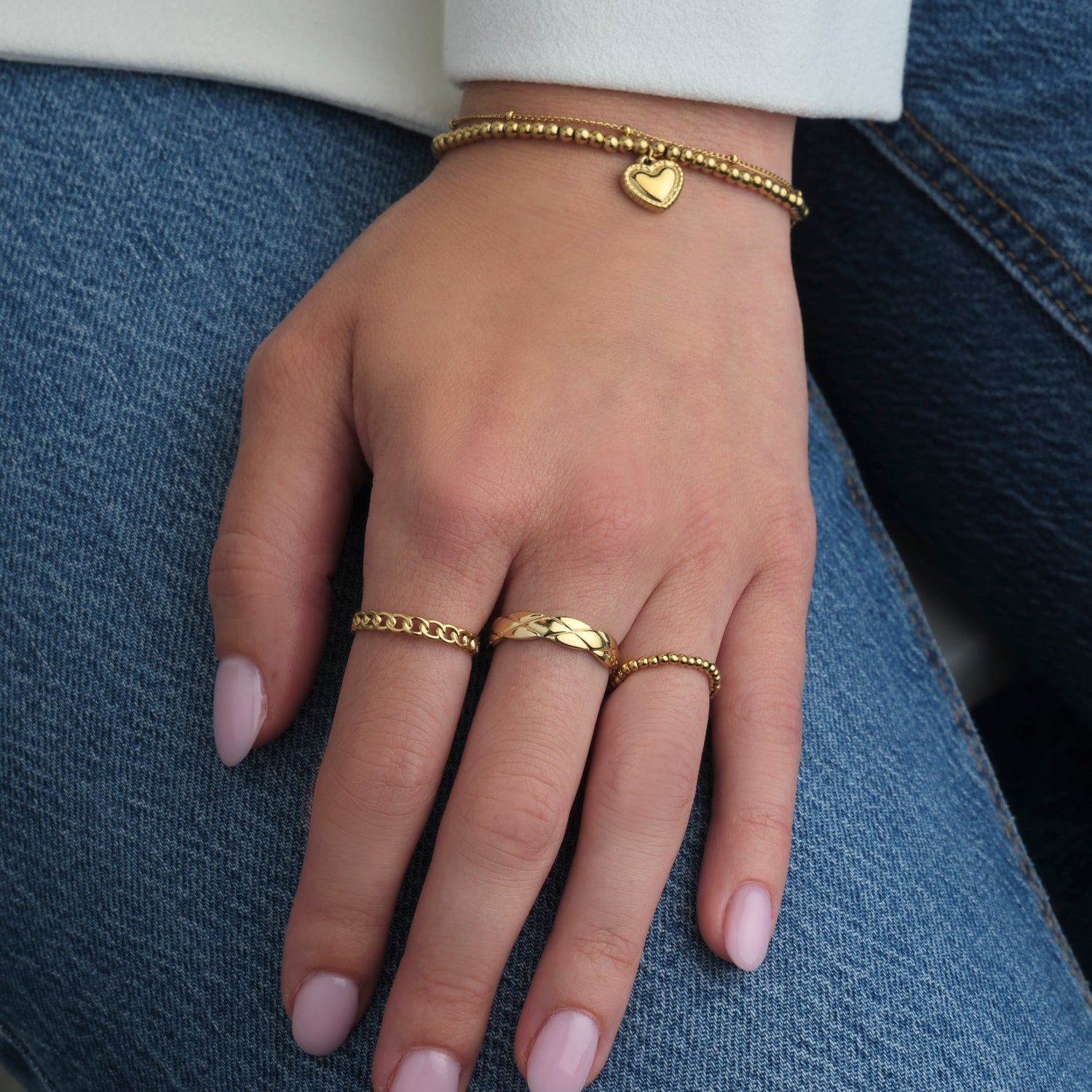 Ring ruitjes goud - Desieradenconcurrent.nl