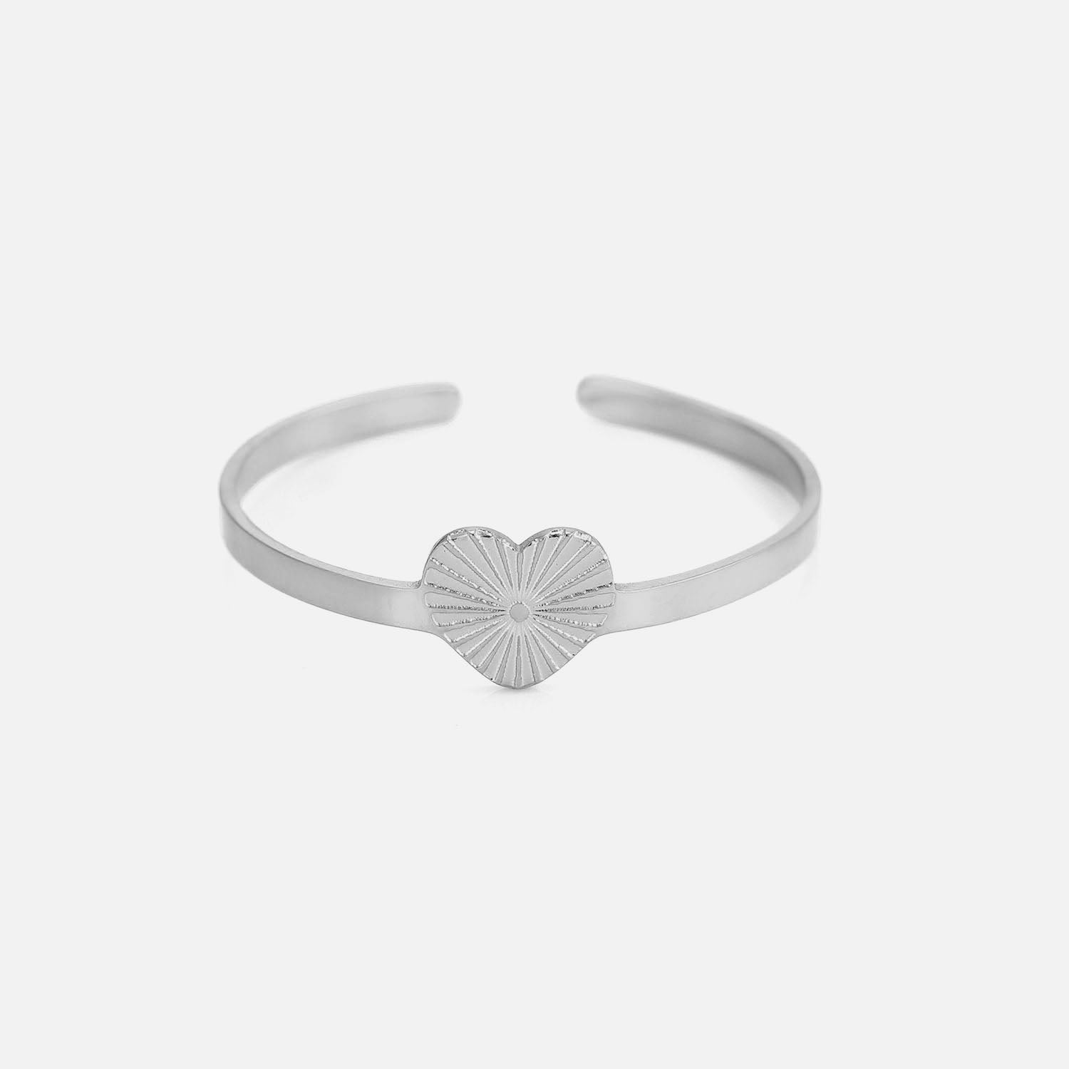 Ring simple heart zilver - Desieradenconcurrent.nl