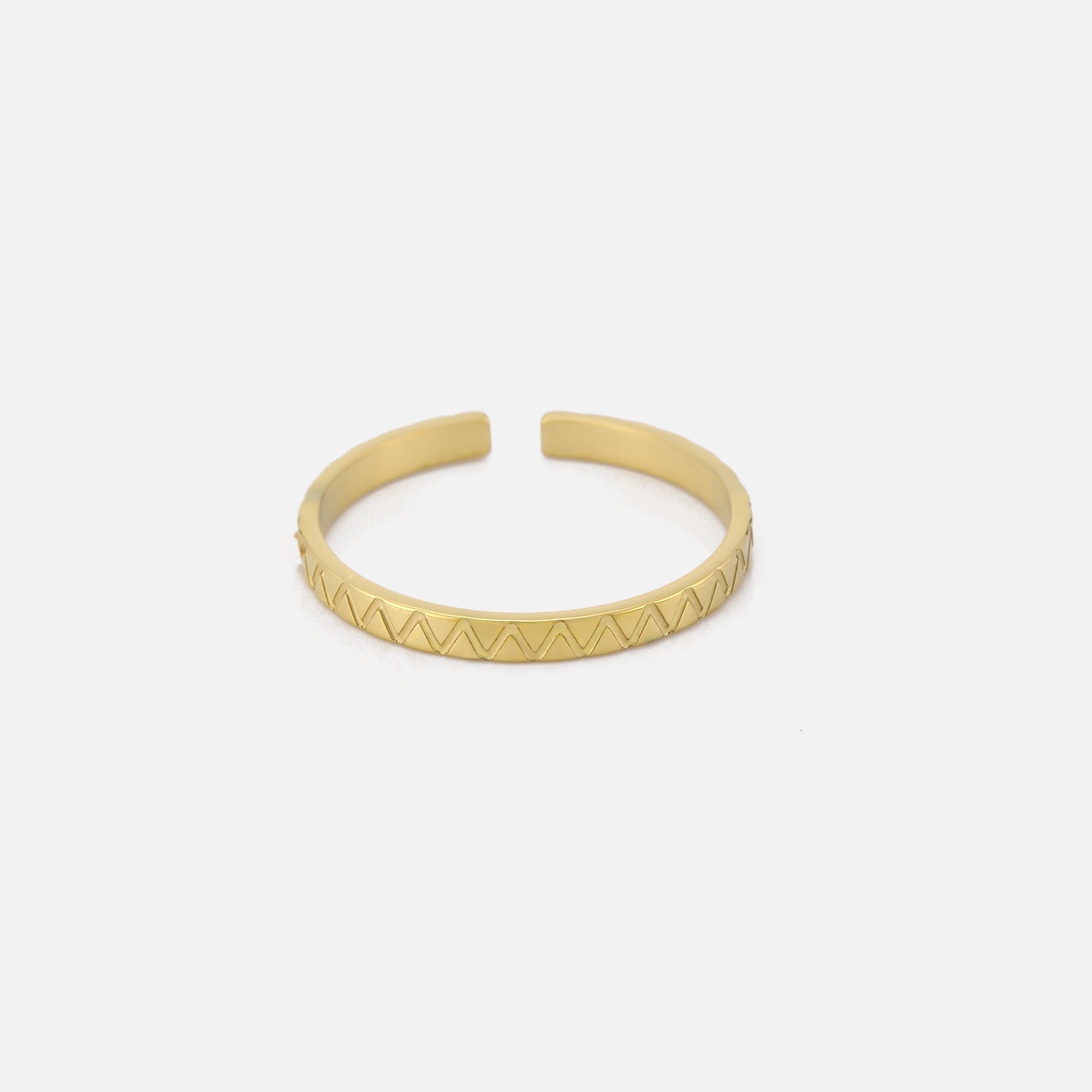 Ring streepjes patroon goud - Desieradenconcurrent.nl