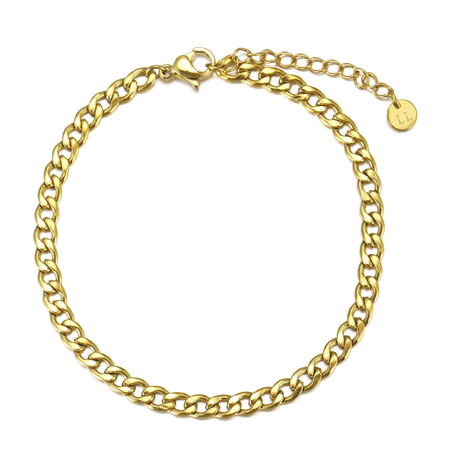 Schakelarmband 4mm goud - Desieradenconcurrent.nl