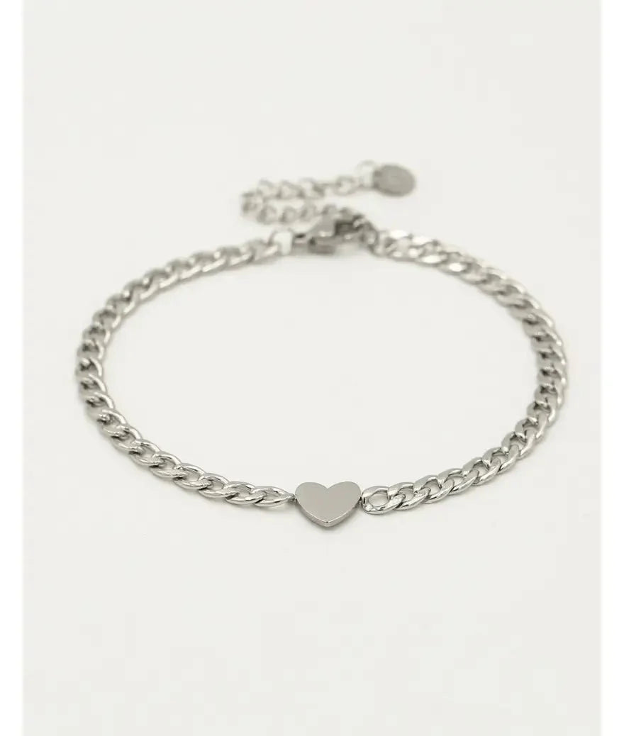Schakelarmband hart zilver - Desieradenconcurrent.nl