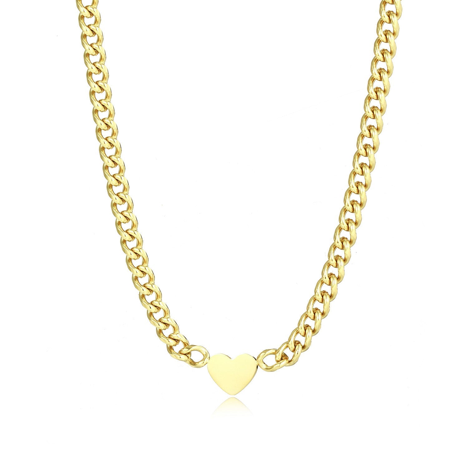 Schakelketting hart goud - Desieradenconcurrent.nl