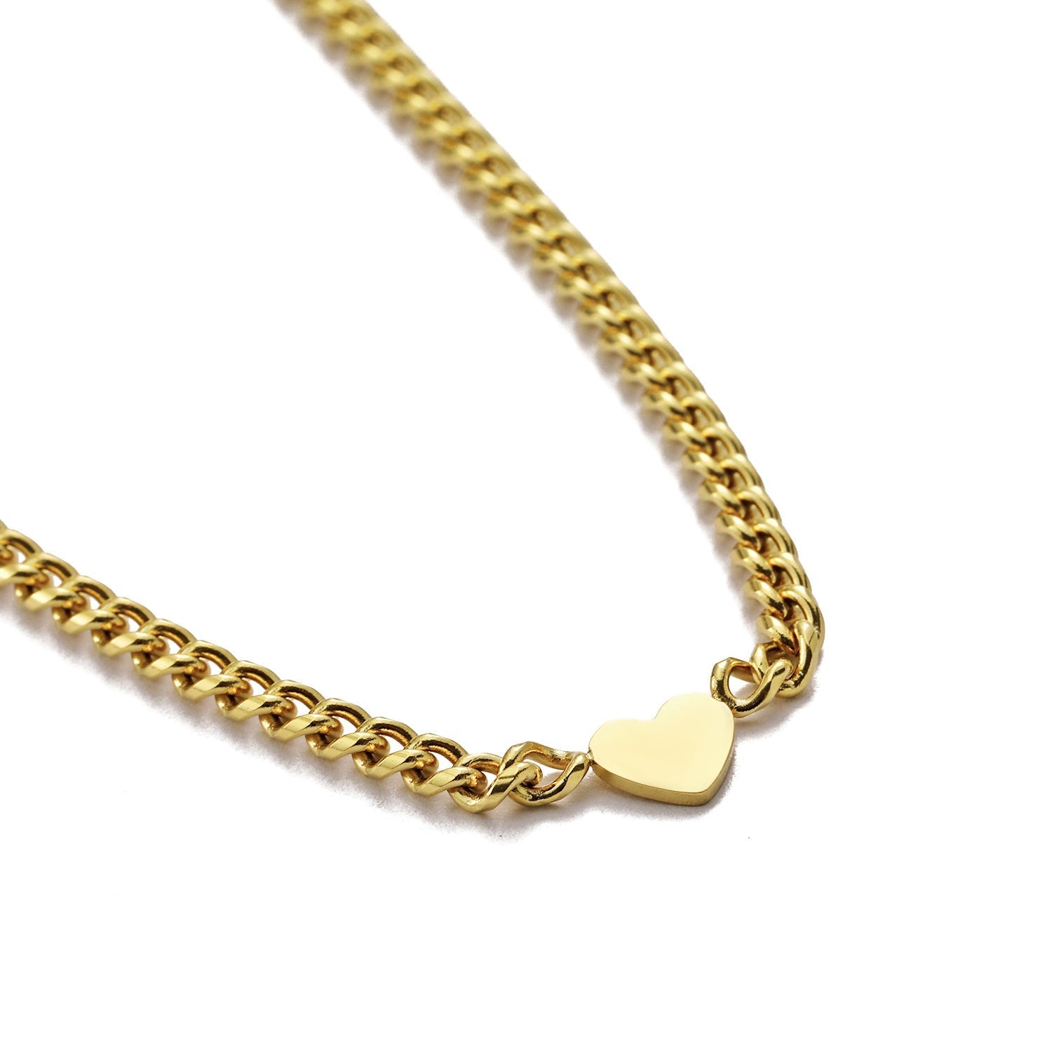 Schakelketting hart goud - Desieradenconcurrent.nl