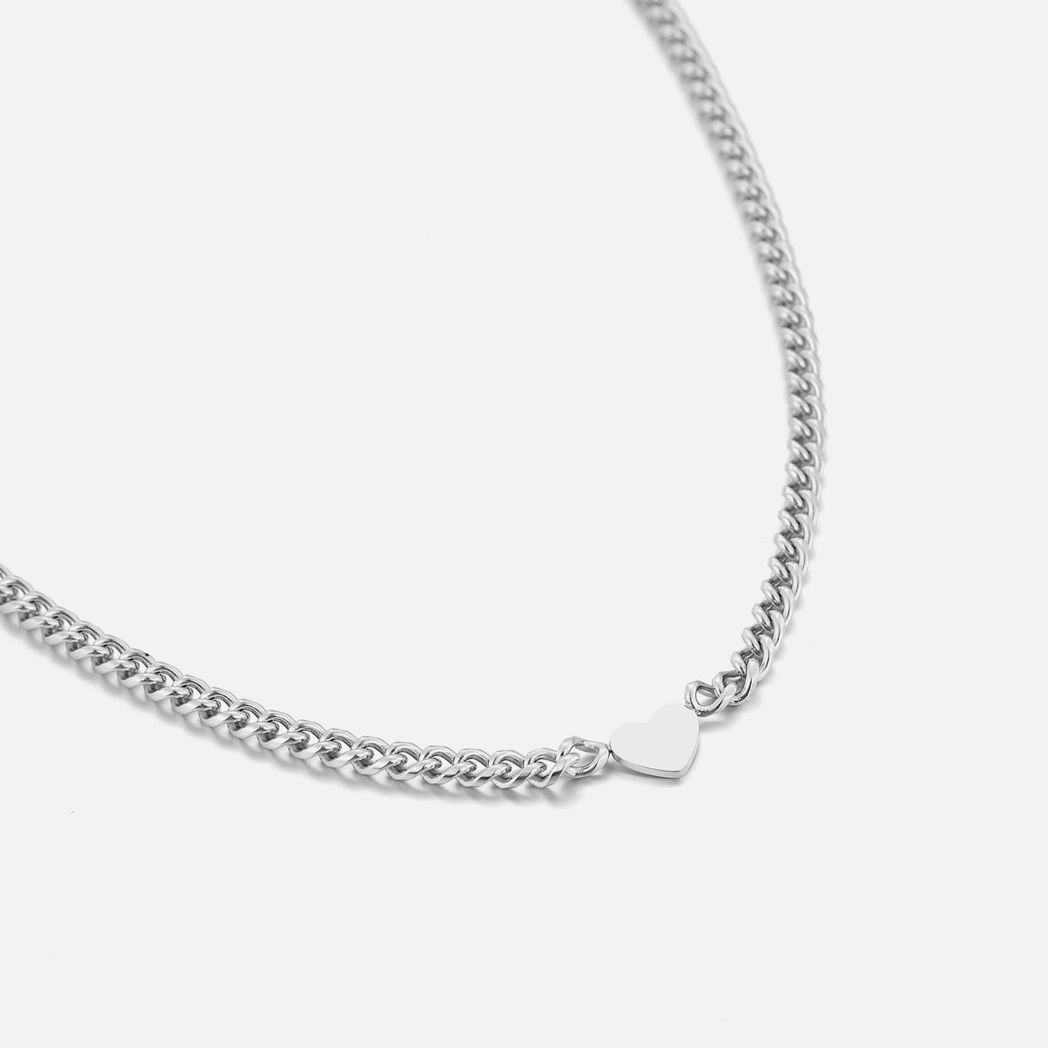 Schakelketting hart zilver - Desieradenconcurrent.nl
