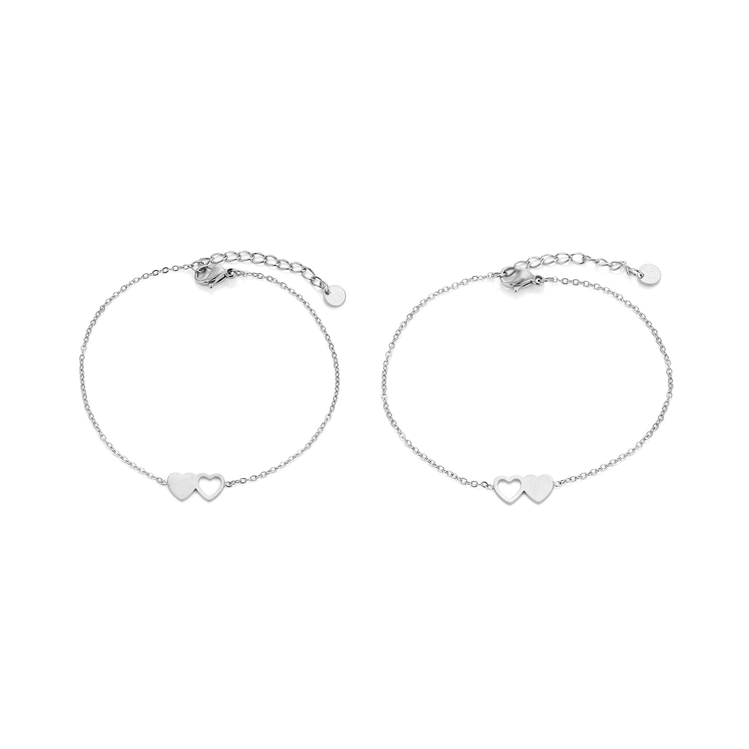 Set armbanden altijd verbonden zilver - Desieradenconcurrent.nl